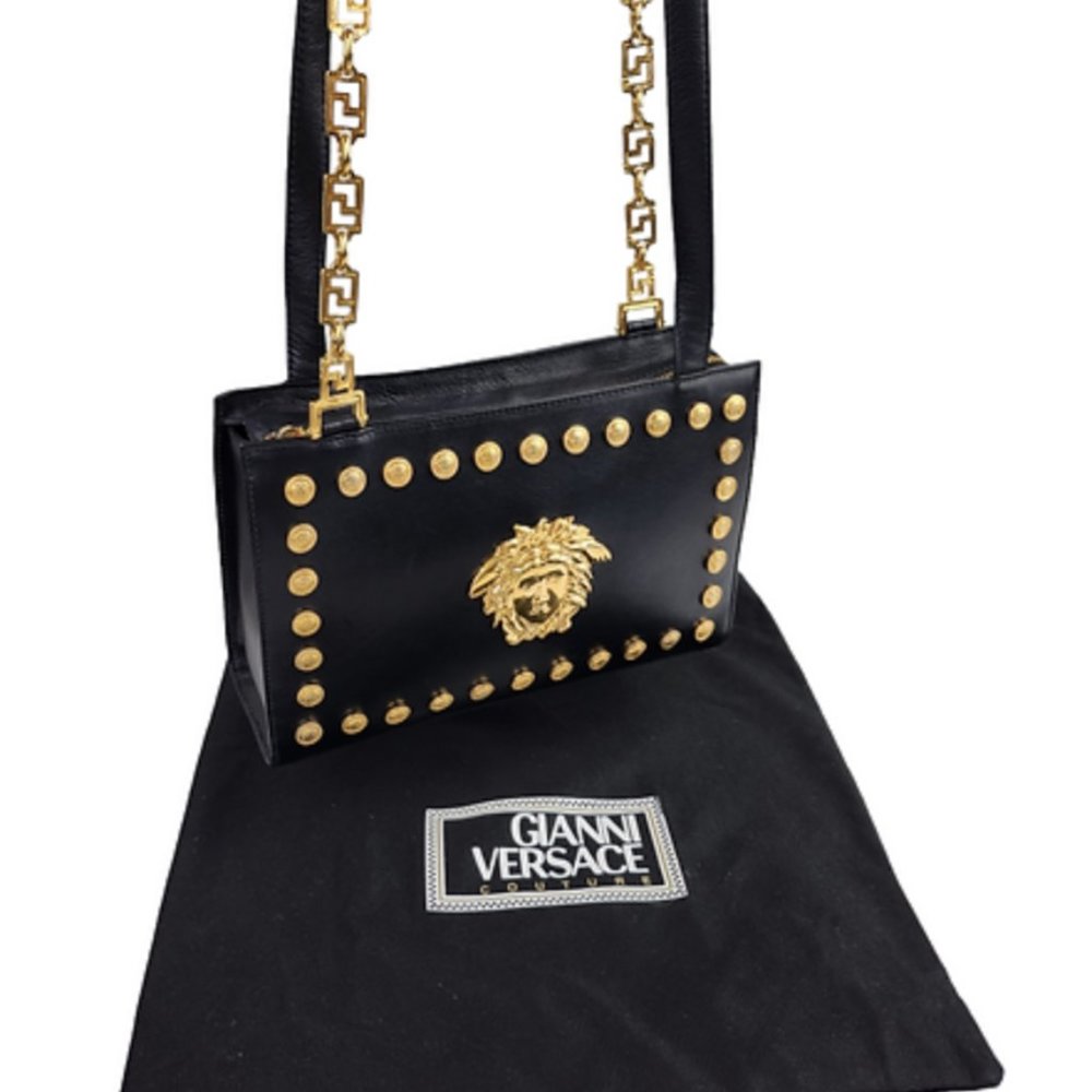 Versace Vintage *Rare* Medusa Leather 80's Shoulder Bag